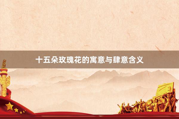 十五朵玫瑰花的寓意与肆意含义